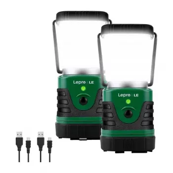 Lámpara de camping LEPRO 3300008-2, 4400mAh, pack de 2