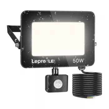 Proyector LED LEPRO 50W 5000K IP65 con sensor de movimiento