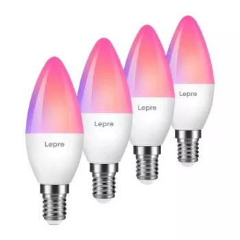 LEPRO BC1-EU-4 C37 RGBCW Bombilla LED Wi-Fi