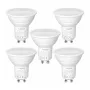 LEPRO bombilla LED GU10 4,5 W (equivale a 50 W), 345 lm, luz de día 5000 K, ángulo de apertura 100°, no regulable, pack de 5