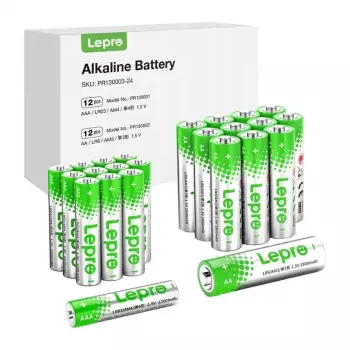 LEPRO 130003-24 Pilas alcalinas AA/AAA, pack de 24