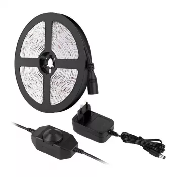 LEPRO PR4100067-WW-EU Tira LED 5m Blanco cálido 3000K 300 LEDs SMD 2835 12W 1000lm Regulable con enchufe EU