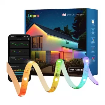 Lepro SW1 tira LED RGBIC de 10m con Wi-Fi y Bluetooth