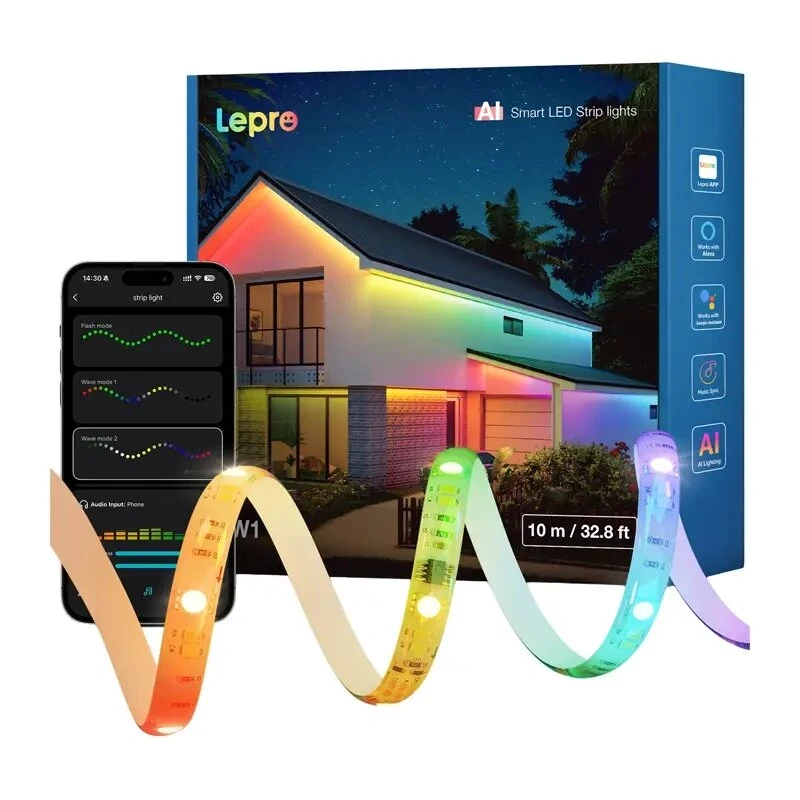 Lepro SW1 tira LED RGBIC de 10m con Wi-Fi y Bluetooth