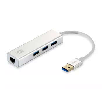 LevelOne adaptador Gigabit USB-A 3.0 a RJ45 + 3x USB-A 3.0 1Gbps