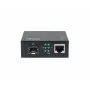 LevelONE GVM-2000 Convertidor de medios Smart Gigabit RJ45 a SFP, compatible con montaje en rack de 19 pulgadas, 10/100/1000 Mbps