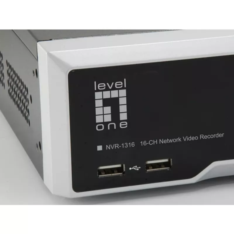 LevelOne NVR-1612 Grabadora de vídeo en red 16 canales 12MP 4 bahías