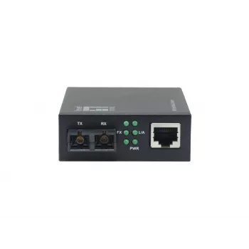 Convertidor de medios LevelOne Smart Gigabit RJ45-SC, fibra multimodo, 850 nm, 500 m, compatible con chasis de montaje en rack de 19 pulgadas, 1000 Mbit/s