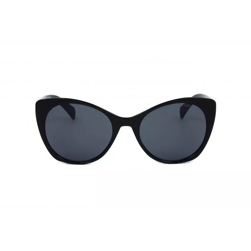 LEVI'S LV-1015-S-807 Gafas de sol cuadradas para mujer - Montura negra, lentes grises, protección UV400