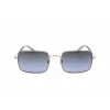 LEVI'S LV-1019-S-BL Gafas de sol rectangulares unisex - Montura negra, lentes gris humo 57mm