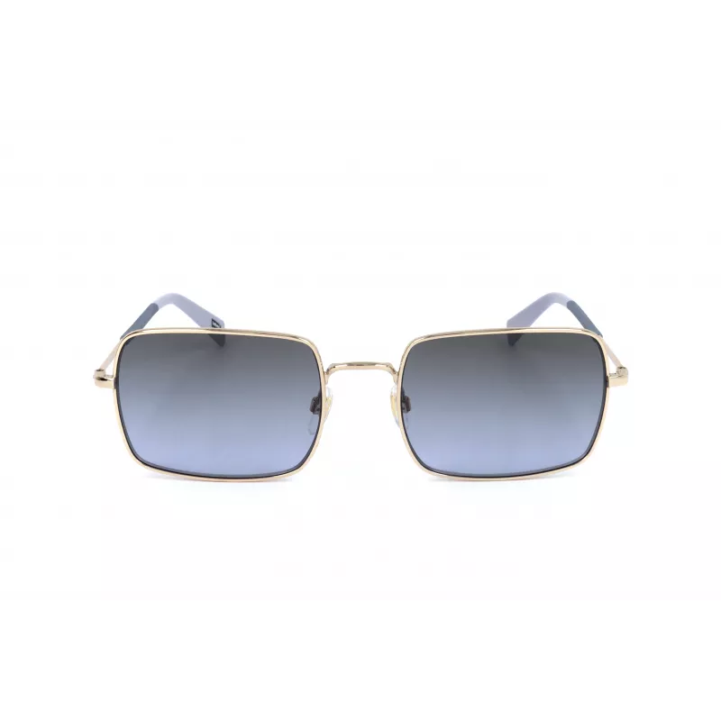 LEVI'S LV-1019-S-BL Gafas de sol rectangulares unisex - Montura negra, lentes gris humo 57mm