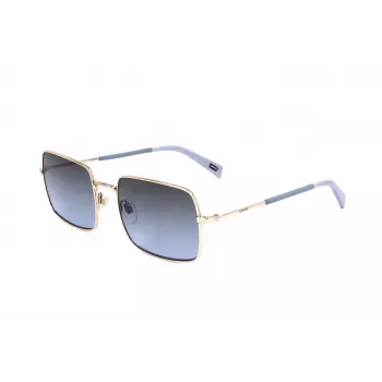 LEVI'S LV-1019-S-BL Gafas de sol rectangulares unisex - Montura negra, lentes gris humo 57mm