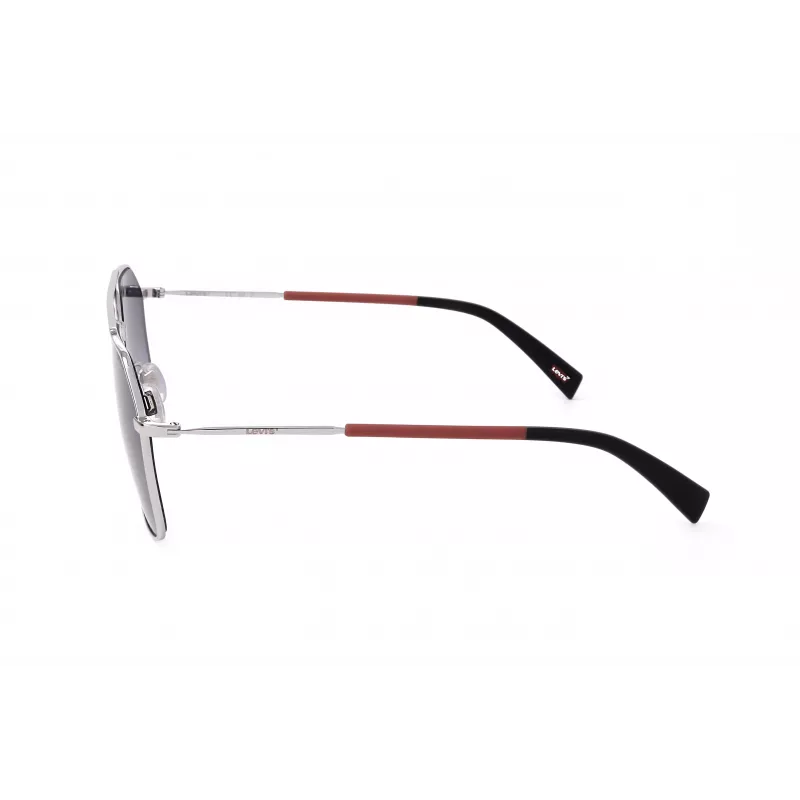 Levi's LV-1021-S-RD Gafas de sol unisex - Montura negra, lentes grises, 58 mm