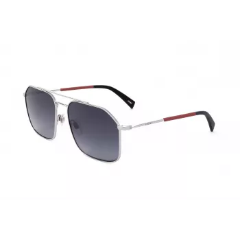 Levi's LV-1021-S-RD Gafas de sol unisex - Montura negra, lentes grises, 58 mm
