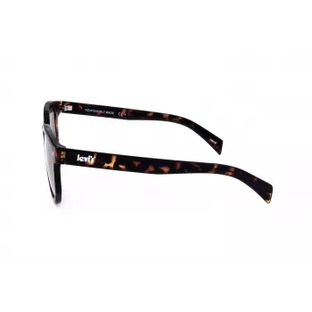 LEVI'S LV-1022-S-086 Gafas de sol rectangulares unisex - Montura Havana, lentes marrones, 51 mm