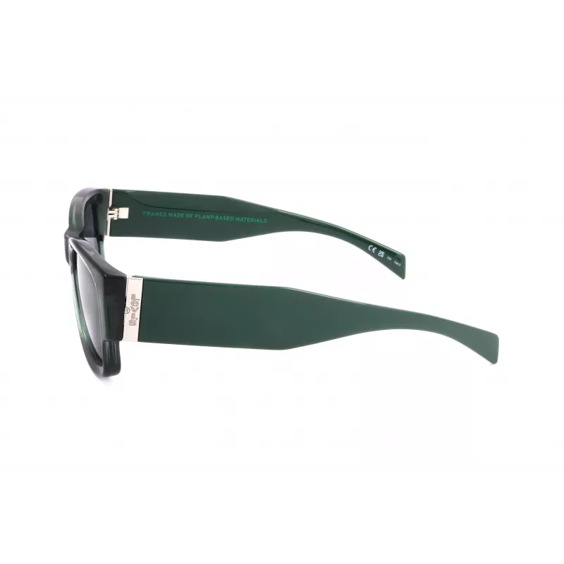 LEVI'S LV-1033-S-1ED Gafas de sol unisex rectangulares - Montura negra lentes grises 53mm