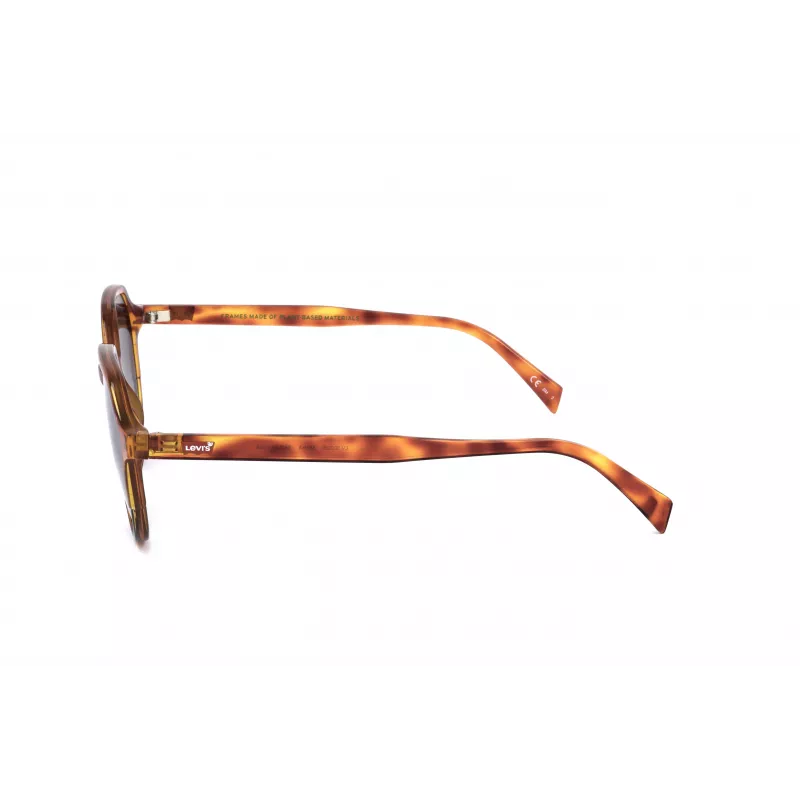 LEVI'S LV-5023-S-581 Gafas de sol unisex Montura de acetato Havana Lentes de policarbonato grises 54mm