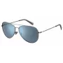 Gafas de sol LEVIS unisex LV1006SD3XG02 square black frame grey polarized lens 60/17/145 mm