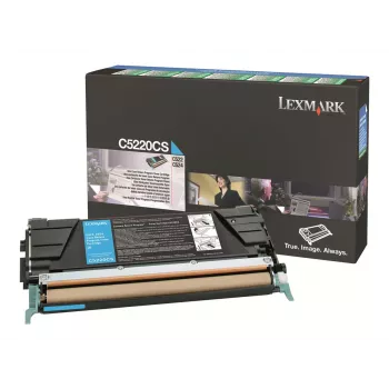 Cartucho de tóner cian Lexmark C5220CS - Original - para C522, C524, C530, C532, C534