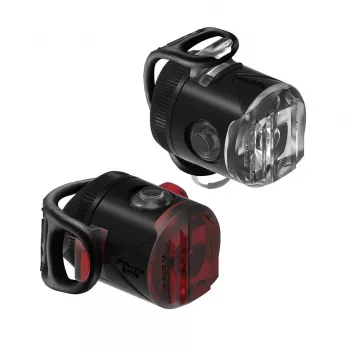 Lezyne Set de luces LED USB par – 200 lúmenes delantero y 10 lúmenes trasero, IPX7, carga USB integrada