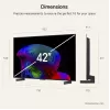 LG Electronics OLED42C6ELB Televisor OLED 42 pulgadas 4K, negro, 120 Hz, triple sintonizador, Smart TV webOS
