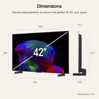 LG Electronics OLED42C6ELB Televisor OLED 42 pulgadas 4K, negro, 120 Hz, triple sintonizador, Smart TV webOS