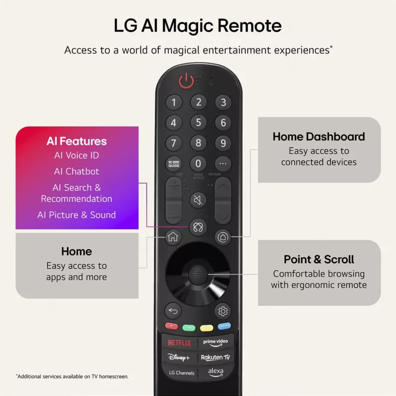 LG Electronics OLED42C6ELB Televisor OLED 42 pulgadas 4K, negro, 120 Hz, triple sintonizador, Smart TV webOS