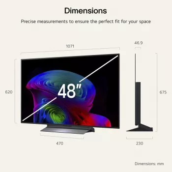 LG Electronics OLED48C6ELB.AEUD Televisor OLED 4K de 48 pulgadas, negro, UltraHD/4K, Triple-Tuner, panel de 120Hz