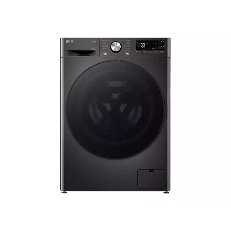 LG F4DR711S2BA Lavadora-secadora, 11 kg de lavado, 6 kg de secado, 1400 rpm, A/D energía, carga frontal, Black Steel, Wi-Fi, vapor, Direct Drive, pantalla TFT