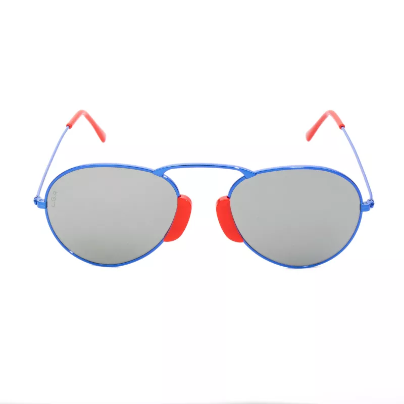 LGR AGADIR-BLUE08 Gafas de sol unisex montura Havana lentes azules 54/20/145 mm