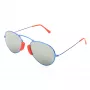 LGR AGADIR-BLUE08 Gafas de sol unisex montura Havana lentes azules 54/20/145 mm