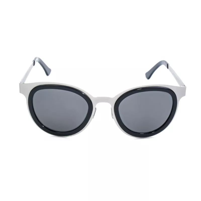 LGR FELI-SILVER01 Gafas de sol unisex - Montura de acetato plateada, lentes de policarbonato grises, protección UV400, 47/24/145 mm