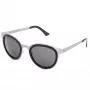 LGR FELI-SILVER01 Gafas de sol unisex - Montura de acetato plateada, lentes de policarbonato grises, protección UV400, 47/24/145 mm