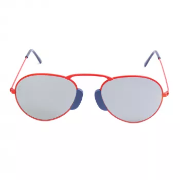 Gafas de sol unisex LGR Agadir lentes rojas montura negra 54/20/145 mm