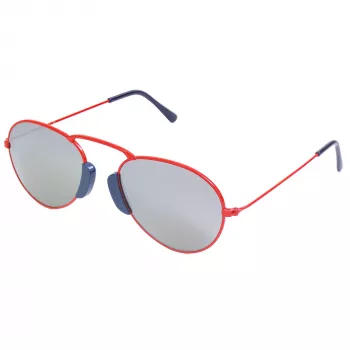 Gafas de sol unisex LGR Agadir lentes rojas montura negra 54/20/145 mm
