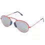 Gafas de sol unisex LGR Agadir lentes rojas montura negra 54/20/145 mm