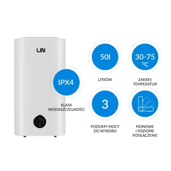LI- Calentador eléctrico de agua LIN LIFVD1SMWH 50L UNIVERSAL Blanco