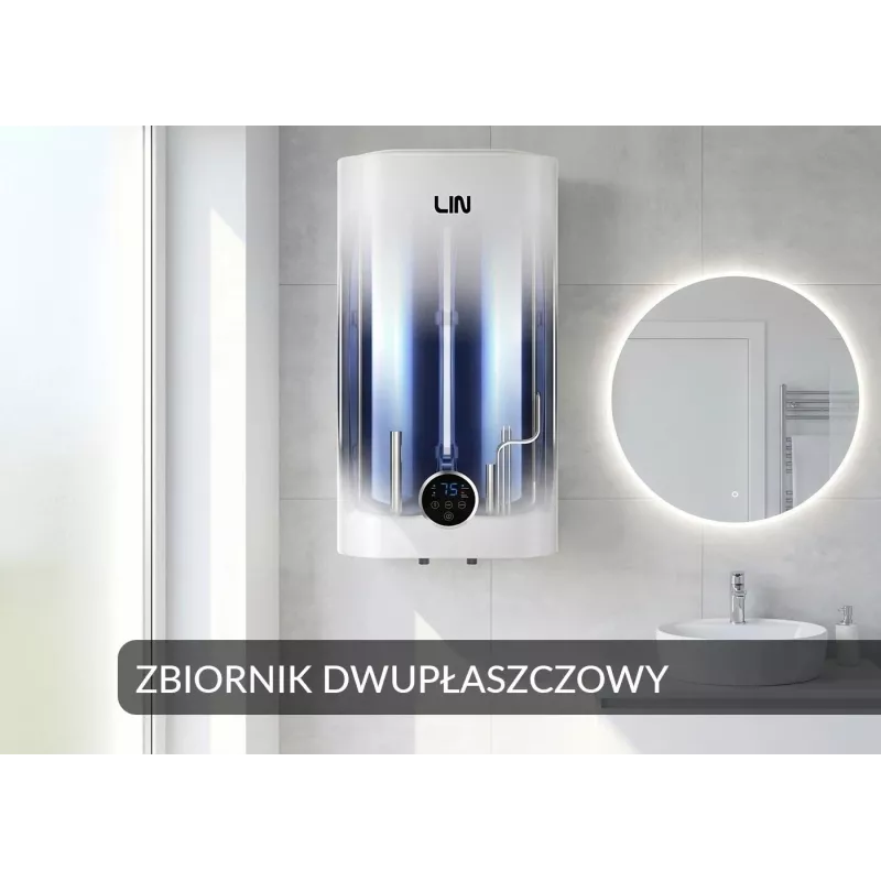 LIN LIFVD1SMWH 80L termo eléctrico inteligente, blanco, Wi-Fi