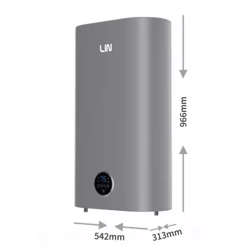 LIN LIFVD1SMGY Termo eléctrico universal 80L, gris, Wi-Fi