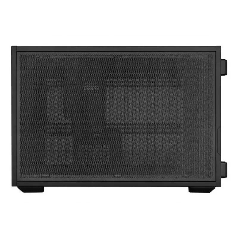 Caja de PC mini-torre Lian Li DAN Cases B4 Wood Edition, Micro-ATX, panel frontal de nogal, Negra