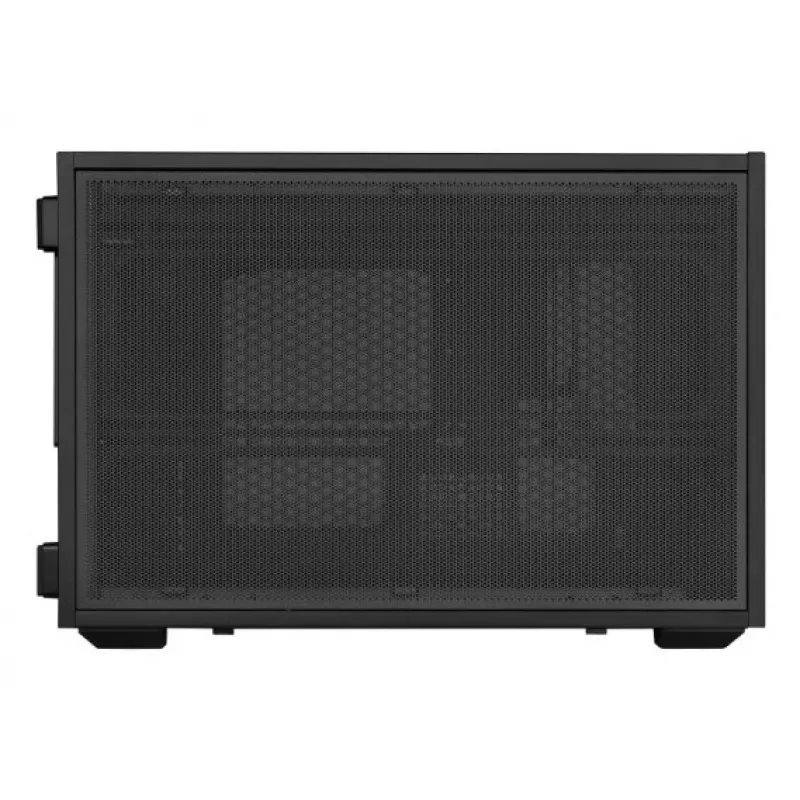 Caja de PC mini-torre Lian Li DAN Cases B4 Wood Edition, Micro-ATX, panel frontal de nogal, Negra