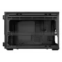 Caja de PC mini-torre Lian Li DAN Cases B4 Wood Edition, Micro-ATX, panel frontal de nogal, Negra