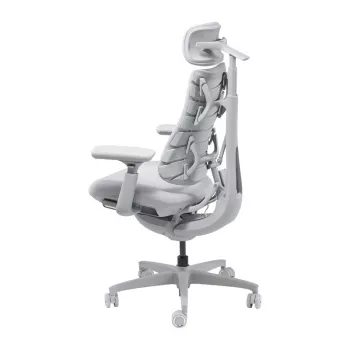 LiberNovo Omni silla de oficina ergonómica Dynamic, gris, malla, altura de asiento 45 cm, reposabrazos ajustables 3D, capacidad 120 kg