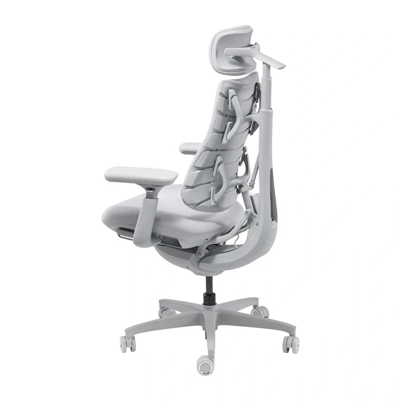 LiberNovo Omni silla de oficina ergonómica Dynamic, gris, malla, altura de asiento 45 cm, reposabrazos ajustables 3D, capacidad 120 kg