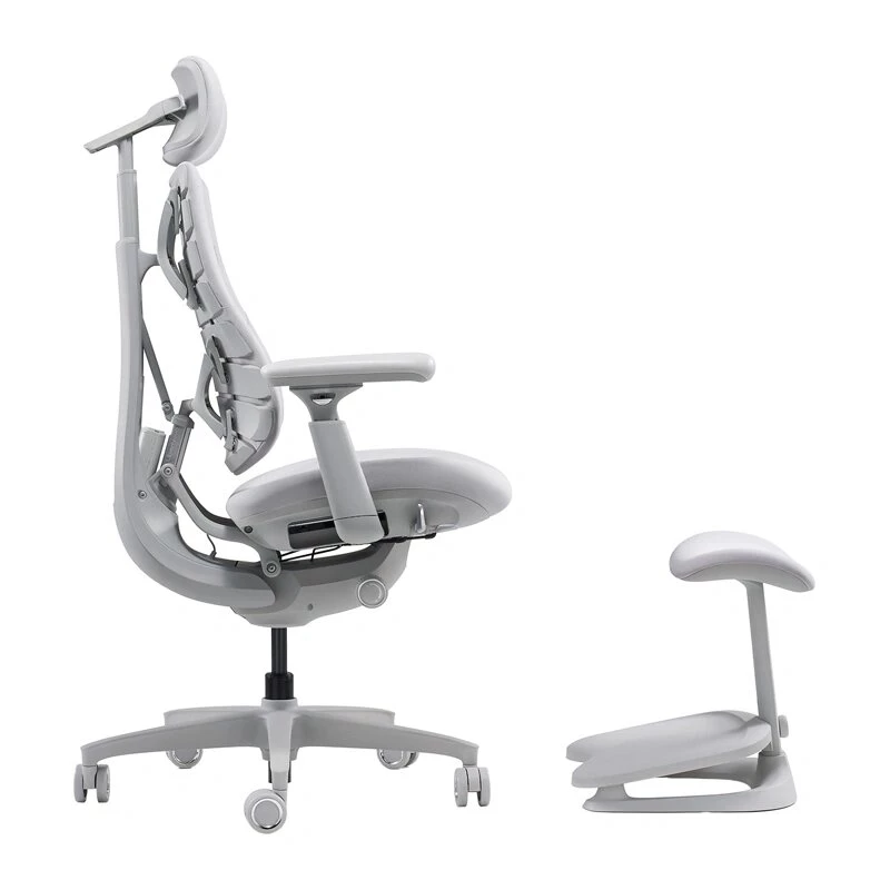 LiberNovo Omni silla de oficina ergonómica Dynamic, gris, malla, altura de asiento 45 cm, reposabrazos ajustables 3D, capacidad 120 kg