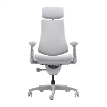 LiberNovo Omni silla de oficina ergonómica Dynamic, gris, malla, altura de asiento 45 cm, reposabrazos ajustables 3D, capacidad 120 kg