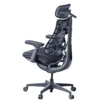 LiberNovo Omni silla de oficina ergonómica con respaldo activo y función de masaje, negra