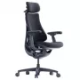 LiberNovo Omni silla de oficina ergonómica con respaldo activo y función de masaje, negra
