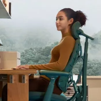 LiberNovo Omni silla de oficina ergonómica con soporte lumbar activo y masaje - verde