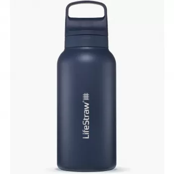 LifeStraw Go 2.0 Botella filtrante de agua de acero inoxidable 1L - Ägäisches Meer